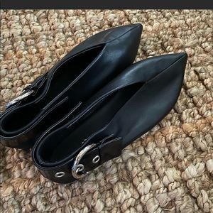 Pointy toe black flats 8.5